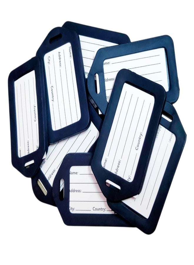 Kidultz (Pack of 12) Luggage Tags, Smart Tags for Travel suitcases, School Bags, etc..for Easily Identification of Bags Available with Silicon Band(Black) - Image 1